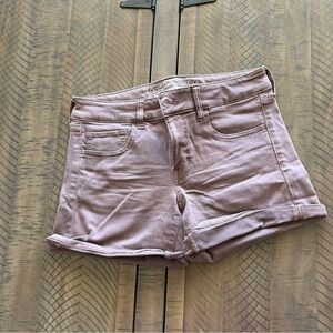 American Eagle Outfitters Mauve Rolled Hem Denim Shorts